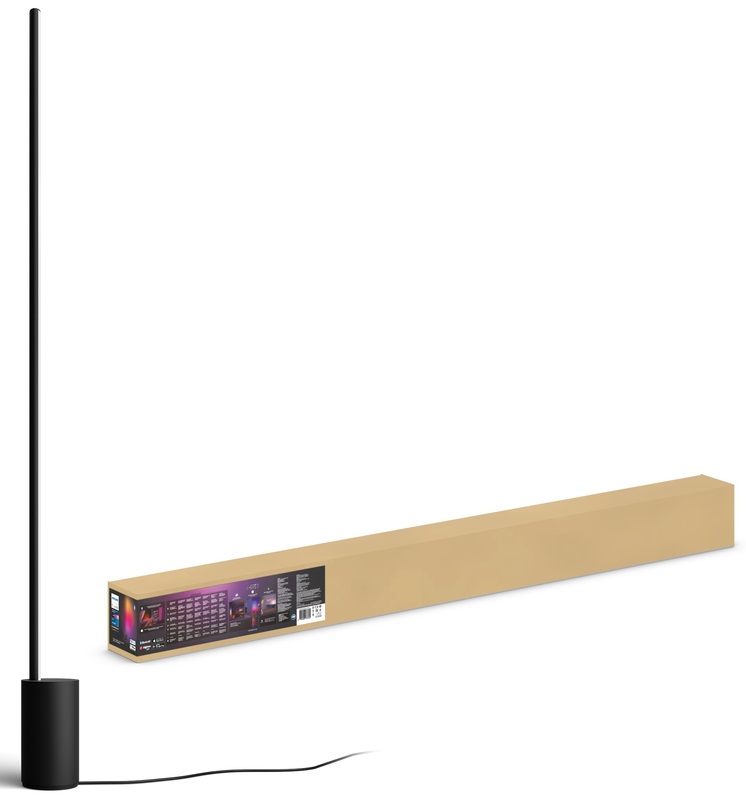Торшер умный Philips Hue Signe, 2000K-6500K, RGB, ZigBee, Bluetooth, диммирование, 145 см (Black) 915005987201 фото