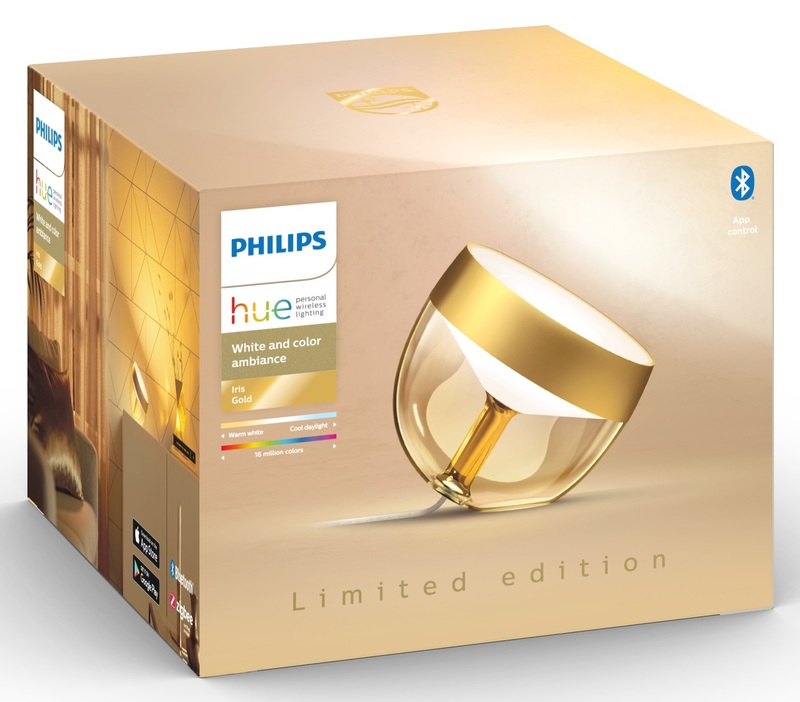 Настільна лампа Philips Hue Iris, 2000K-6500K, Color, Bluetooth, з димером (Gold) 929002376401 фото
