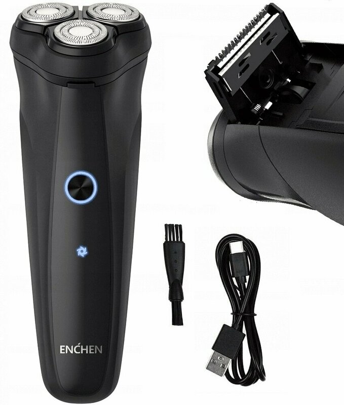Електробритва Xiaomi Enchen Warrior Rotary Shaver Black - фото - №4
