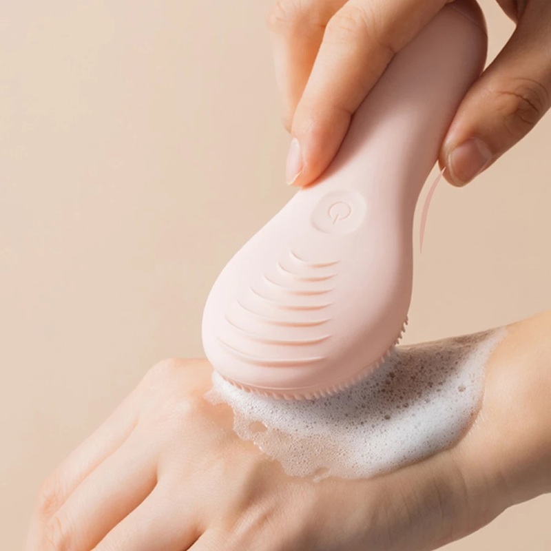 Щітка для обличчя Jordan & Judy Silicone electric double-sided cleaning face wash (Pink) фото