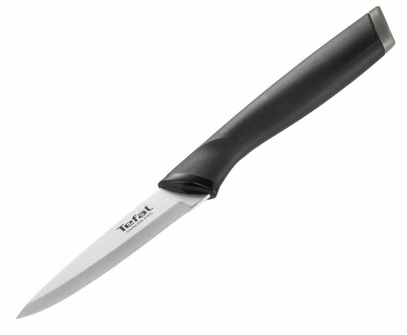 Кухонний ніж для чищення овочів Tefal Comfort, довжина леза 9 см, нерж сталь, чохол K2213544 фото