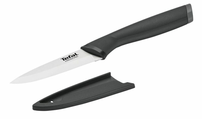 Кухонний ніж для чищення овочів Tefal Comfort, довжина леза 9 см, нерж сталь, чохол K2213544 фото