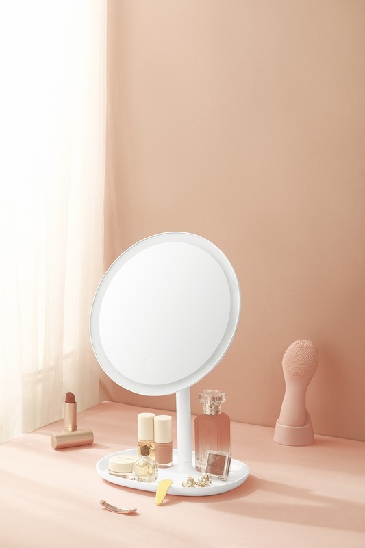 Дзеркало Jordan Judy Round Tray Makeup with magnifying mirror White NV543 фото