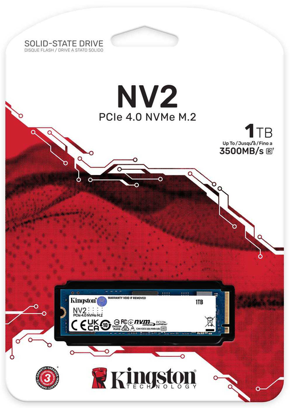SSD Накопичувач Kingston M.2 1TB PCIe 4.0 NV2 SNV2S/1000G - фото - №2