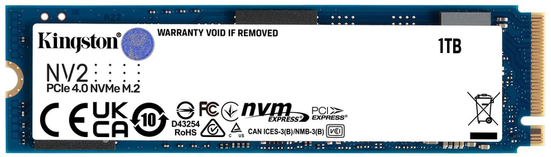 SSD Накопичувач Kingston M.2 1TB PCIe 4.0 NV2 SNV2S/1000G - фото - №0