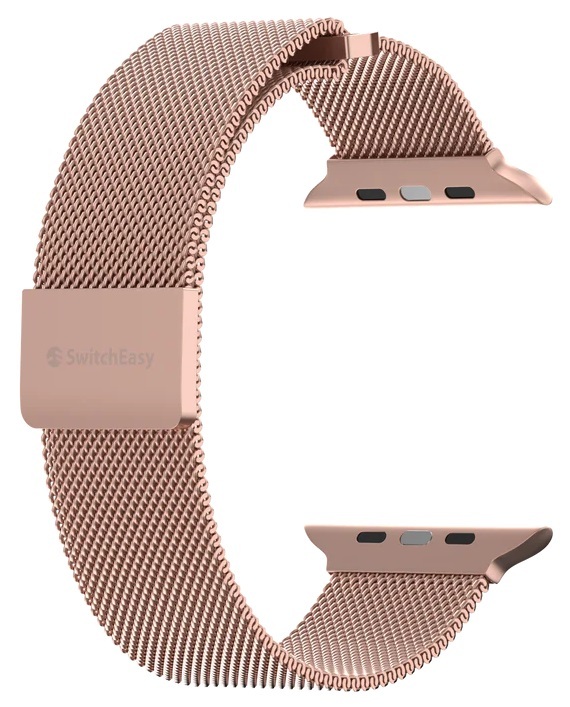 Ремінець For Apple Watch 42/44/45/49mm SwitchEasy 2022 Mesh Stainless Steel Watch Loop (Rose Gold) фото
