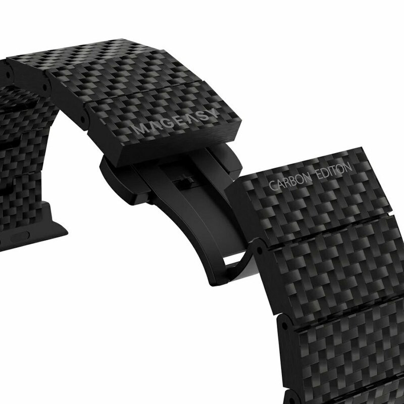 Ремінець for Apple Watch 42/44/45/49 mm SwitchEasy Carbon fiber band (Black) фото