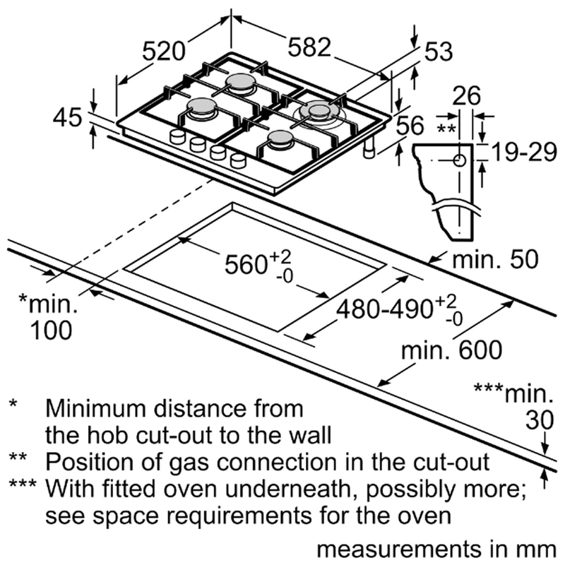 Варильна поверхня газова BOSCH PGP6B2O92R фото