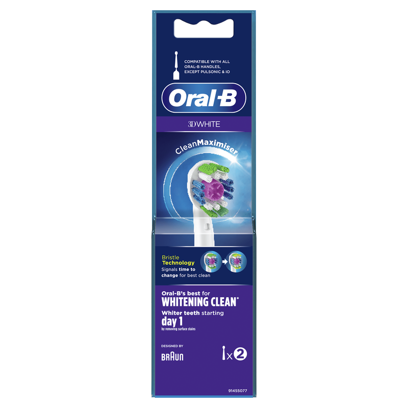 Змінні насадки до зубної щітки Oral-B 3D White 2шт (4210201351511) фото