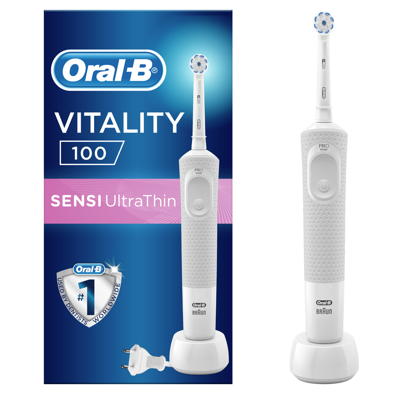 Електрична зубна щітка ORAL-B Vitality SENSI UltraThin D100 White (4210201234227) фото