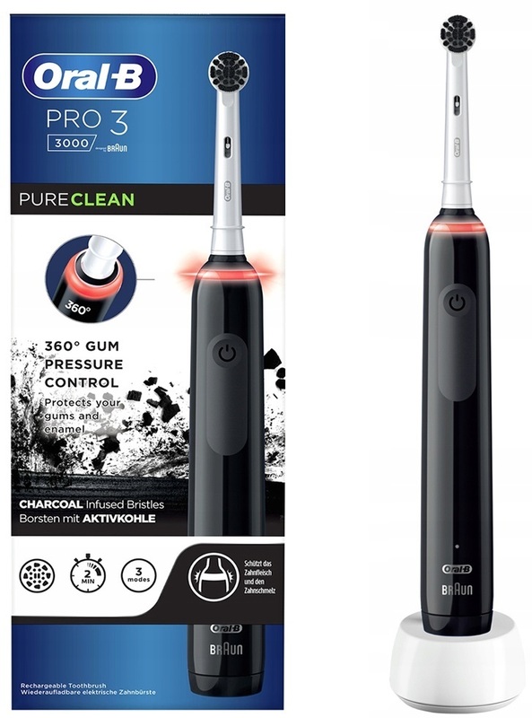 Електрична зубна щітка Oral-B PRO3 3000 D505.513.3 Pure Clean black (4210201365280) фото
