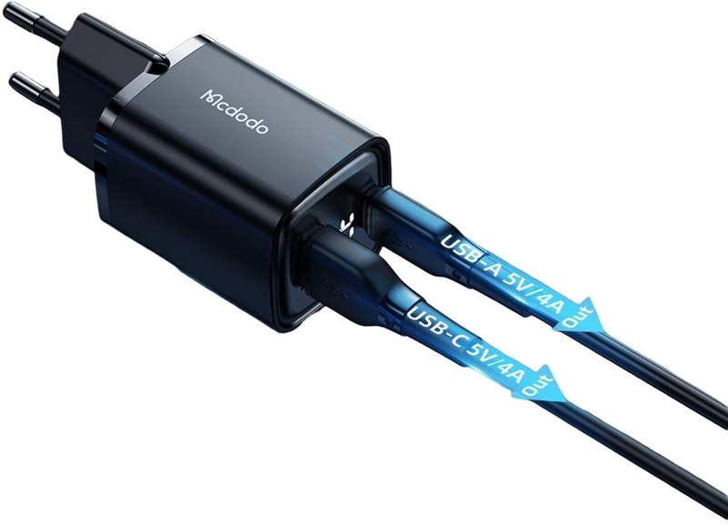Універсальний ЗП McDodo CH-1701 33W +USB-C PD+QC3.0 LED (Black) фото