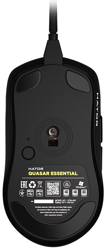Ігрова миша HATOR Quasar Essential (HTM-400) Black - фото - №5