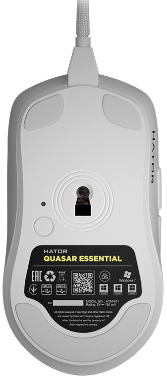 Ігрова миша HATOR Quasar Essential (HTM-401) White - фото - №5