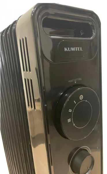 Електричний радіатор KUMTEL на 11 секцій-чорний (KUM-1230S_Black) фото