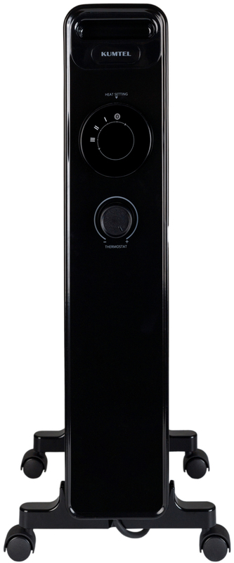 Електричний радіатор KUMTEL на 9 секцій-чорний (KUM-1225S_Black) фото
