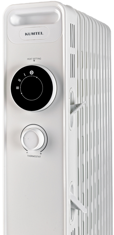 Електричний радіатор KUMTEL на 11 секцій-білий (KUM-1230S_White) - фото - №4