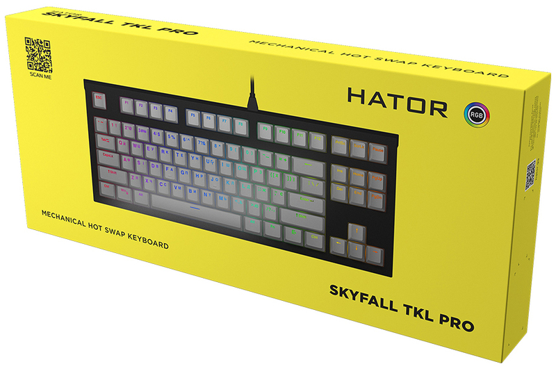 Ігрова клавіатура HATOR Skyfall TKL PRO ENG/UKR/RUS (HTK-657) Yellow фото
