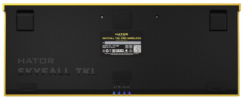 Ігрова клавіатура HATOR Skyfall TKL PRO Wireless ENG/UKR/RUS (HTK-668) Yellow фото
