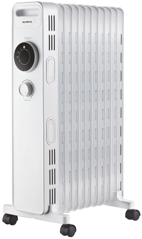 Електричний радіатор KUMTEL на 11 секцій-білий (KUM-1230S_White) - фото - №0