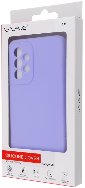 Чохол для Samsung A33 WAVE Silicone Cover (Light Purple) фото