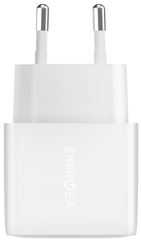 Універсальний мережевий ЗП Energea AMPCHARGE GAN40+ 2х USB-C port PD/PPS, 40W (White) фото