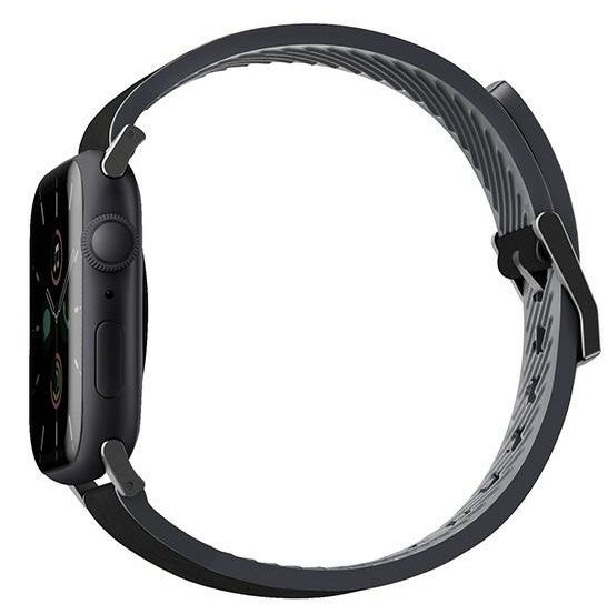Ремінець Apple Watch Strap 49/45/44/42 mm Uniq Straden Waterproof Leather Hybrid Midnight (Black) фото