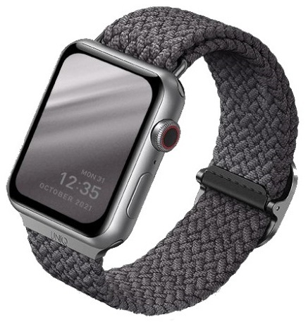 Ремешок Apple Watch Strap 41/40/38 mm Uniq Aspen Braided - Granite Grey (Grey) фото