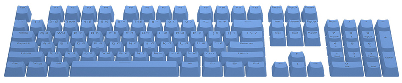 Набір кейкапів HATOR First Ukrainian PBT keycaps UKR/ENG/rU (Blue) HTS-138 фото