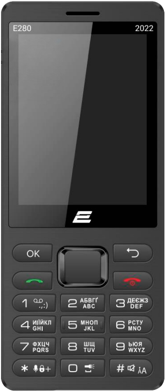 2E E280 Dual Sim 2022 Black (688130245210) фото