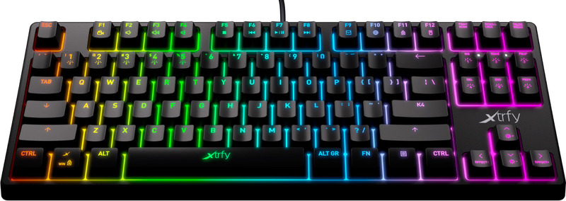 Ігрова клавіатура XTRFY K4 TKL RGB Kailh Red Ukr-Ru (Black) XG-K4-RGB-TKL-R-UKR фото