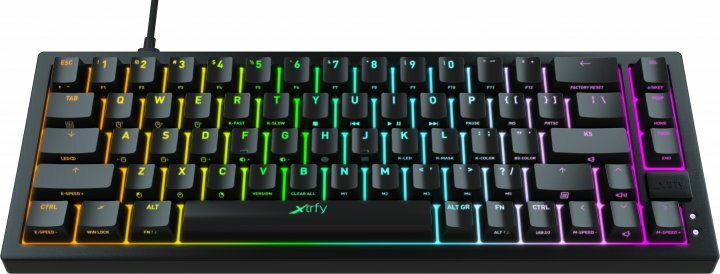 Ігрова клавіатура XTRFY K5 USB (Black) K5-RGB-CPT-BLACK-R-UKR фото