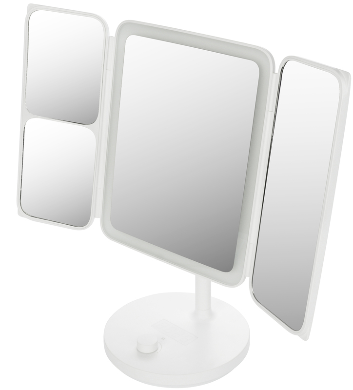 Зеркало Jordan Judy LED Countertop Makeup Mirror-Folding White NV536 фото