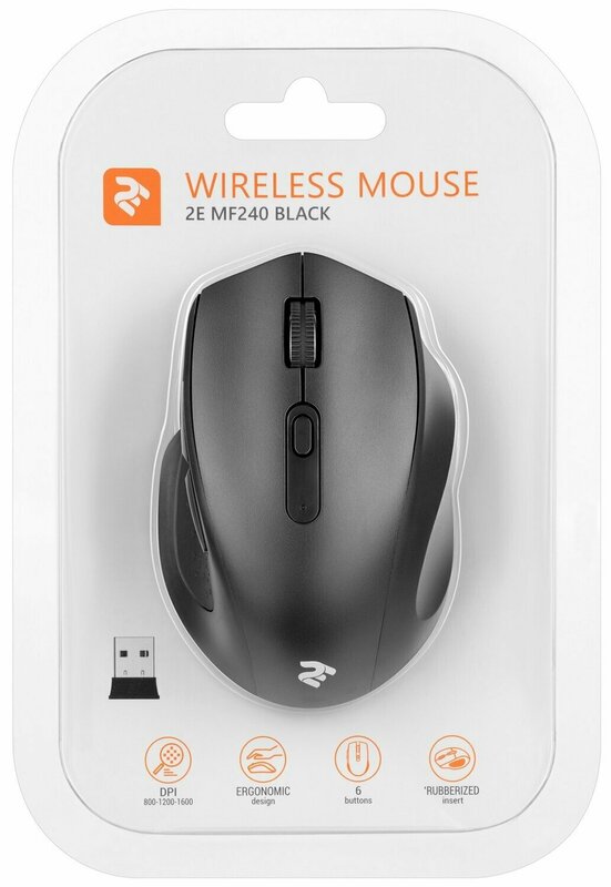 Акция Мышь 2E MF240 WL (Black) 2E-MF240WB фото