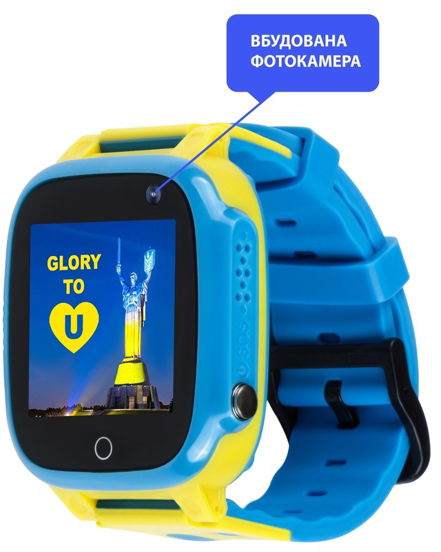 Детские смарт-часы AmiGo GO008 GPS WIFI Black (Blue-Yellow) фото