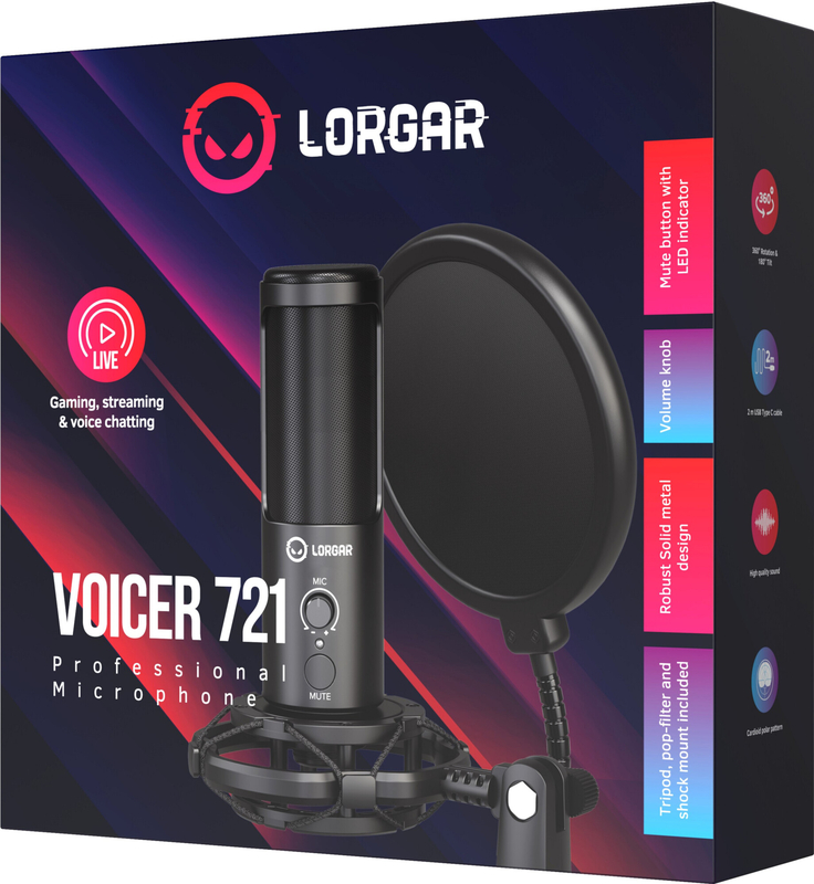 Мікрофон LORGAR Gaming Microphones LRG-CMT721 (Black) фото