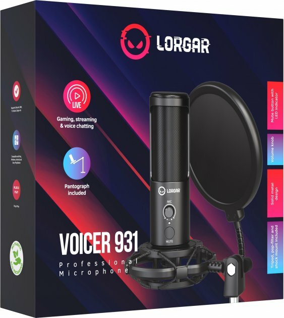 Мікрофон LORGAR Gaming Microphones LRG-CMT931 (Black) фото