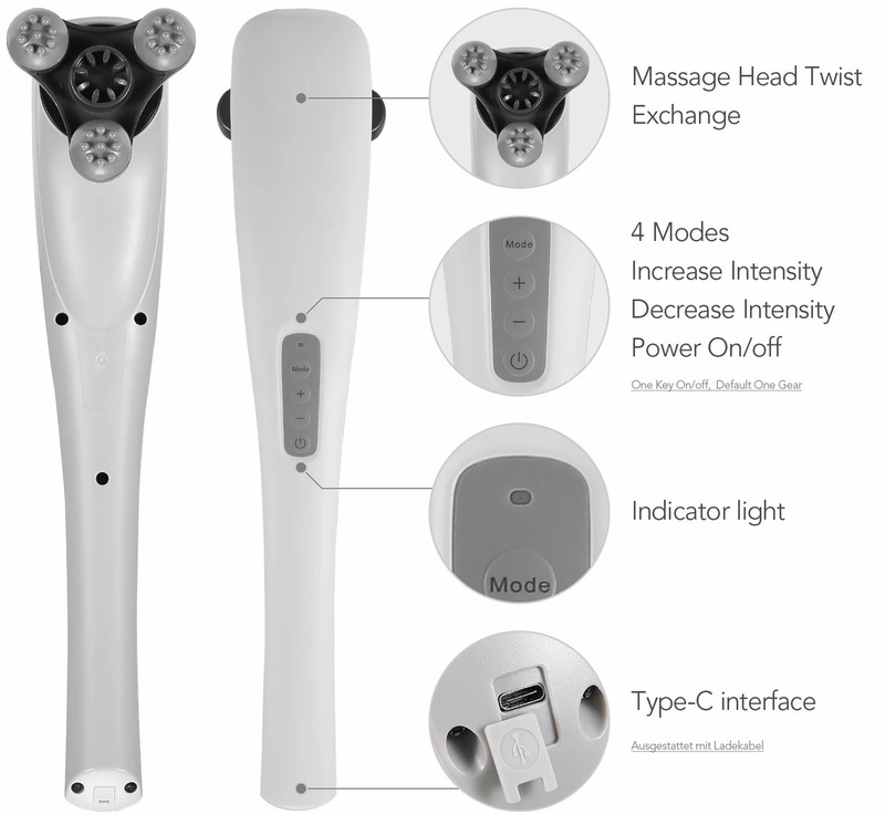 Перкусійний ручний масажер для тіла Naipo XF-5120 фото