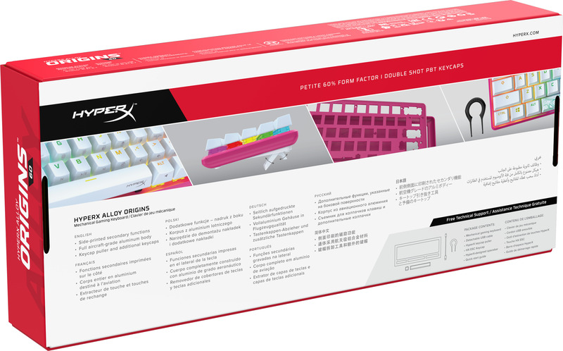 Ігрова клавіатура HyperX 60 Alloy Origins PNK HX Red (572Y6AA#ACB) фото
