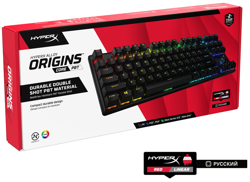 Ігрова клавіатура HyperX Alloy Origins PBT HX Red (639N7AA#ACB) фото