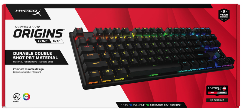 Ігрова клавіатура HyperX Alloy Origins PBT HX Red (639N7AA#ACB) фото