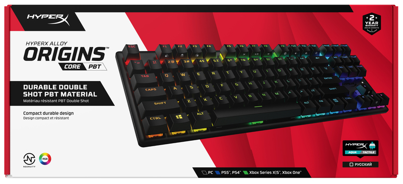 Ігрова клавіатура HyperX Alloy Origins Core PBT HX Aqua (639N9AA