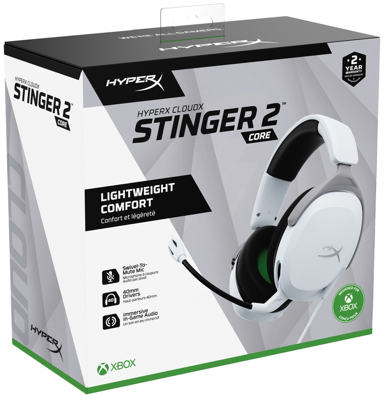 Гарнітура ігрова HyperX Stinger 2 Core WHT Xbox (6H9B7AA) фото