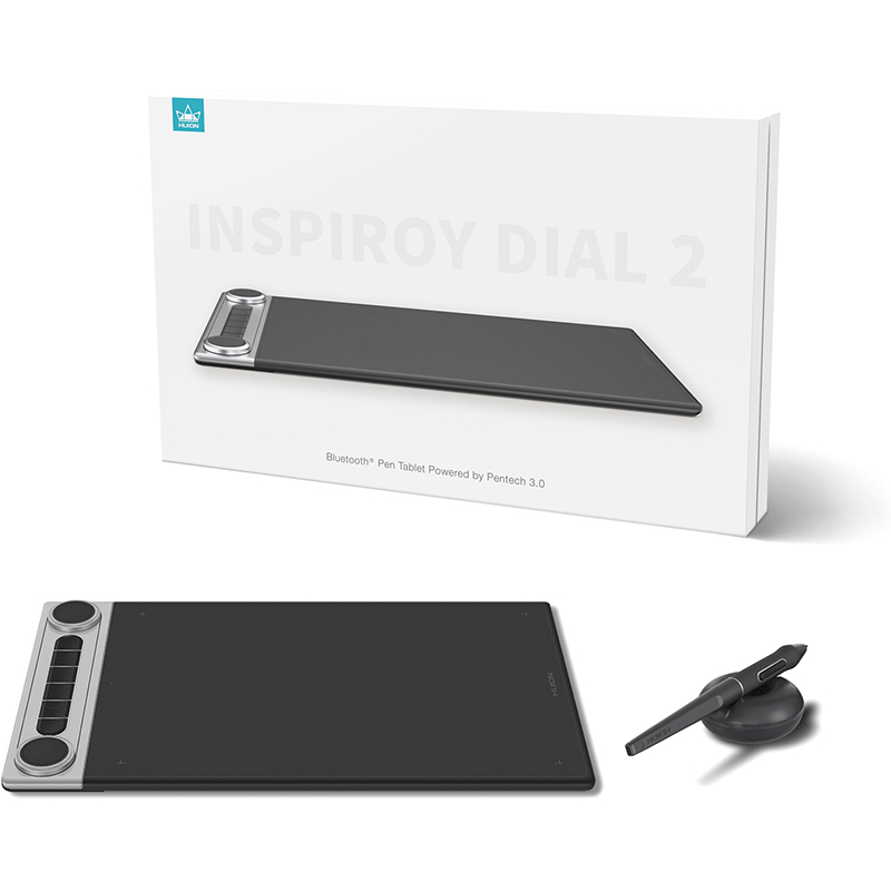 Графический планшет Huion Inspiroy Dial 2 (Q630M) + перчатка фото