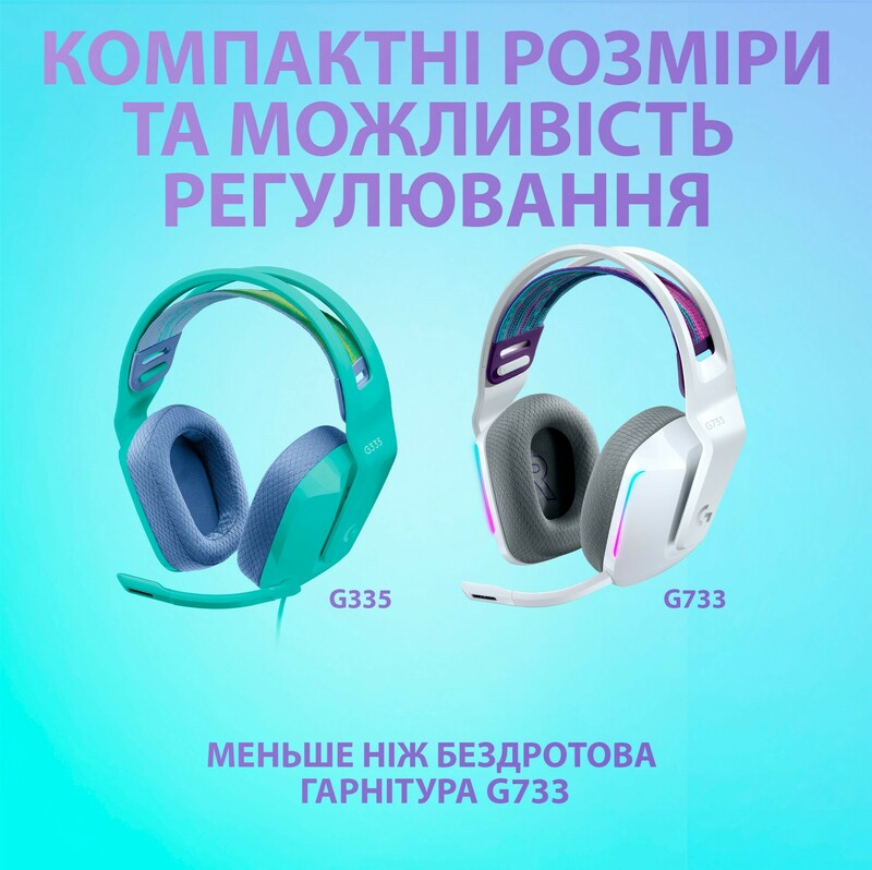 Ігрова гарнітура Logitech G335 Wired Gaming Headset (Mint) L981-001024 фото