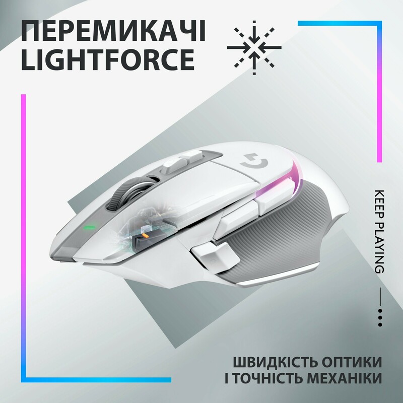 Миша ігрова Logitech G502 X Plus (White) L910-006171 - фото - №8