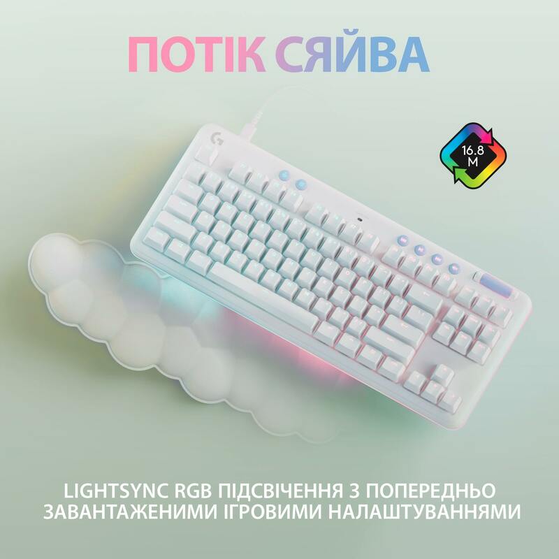 Ігрова клавіатура Logitech G713 Linear (White) L920-010678 - фото - №2