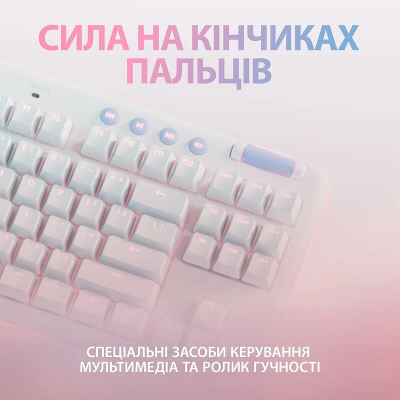 Ігрова клавіатура Logitech G713 Linear (White) L920-010678 - фото - №4