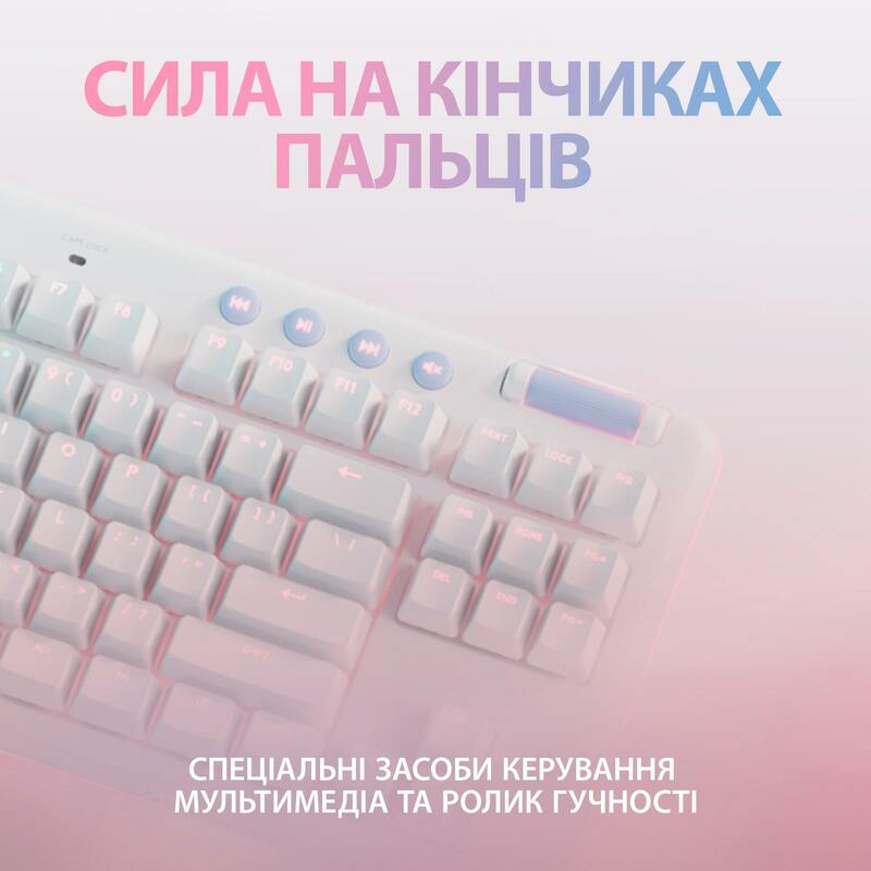 Ігрова клавіатура Logitech G715 Linear (White) L920-010692 - фото - №4