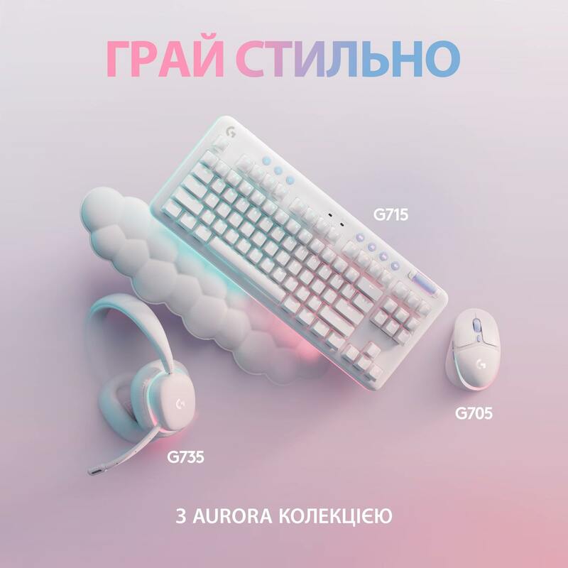 Ігрова клавіатура Logitech G715 Linear (White) L920-010692 - фото - №7